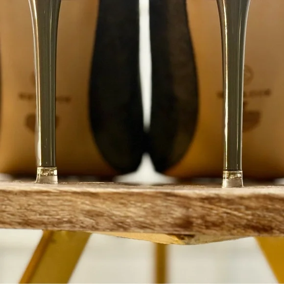 Elegant Olive Green Stiletto Heels with Leopard Print - Sz UK 38/US 7 - Picture 3 of 8